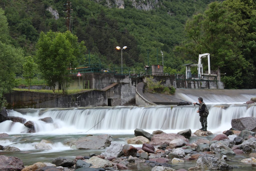 Weir trout fishing